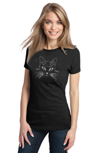 Kissan katse Cat T-paita. Asennepaita